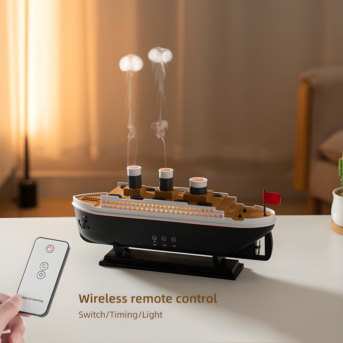 Titanic ship humidifier with remote