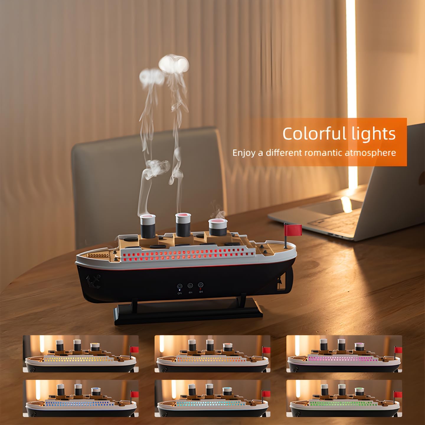 Titanic ship humidifier with remote