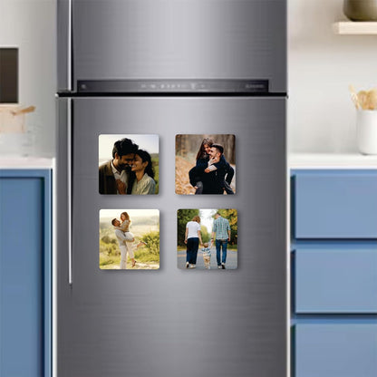 Custom Photo Fridge Magnet, Acrylic, 3 x 3 Inch, 3mm Thick (Set of 2)