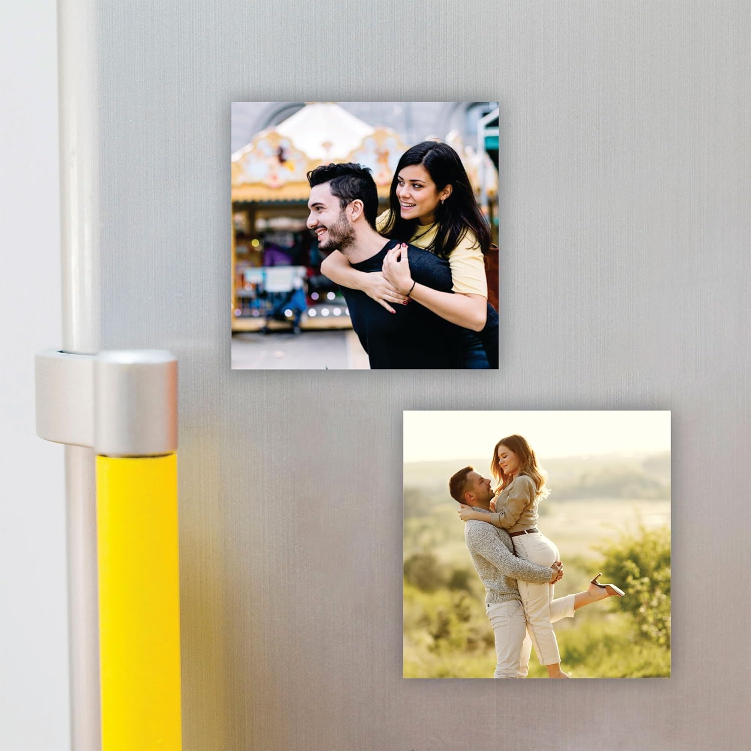 Custom Photo Fridge Magnet, Acrylic, 3 x 3 Inch, 3mm Thick (Set of 2)