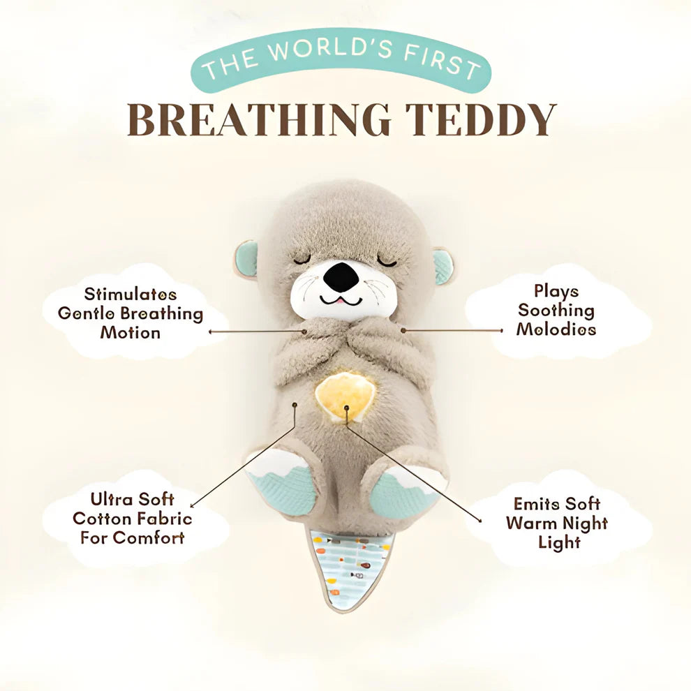 Breathing Teddy Bear with Lights, Sounds & Heartbeat Effect