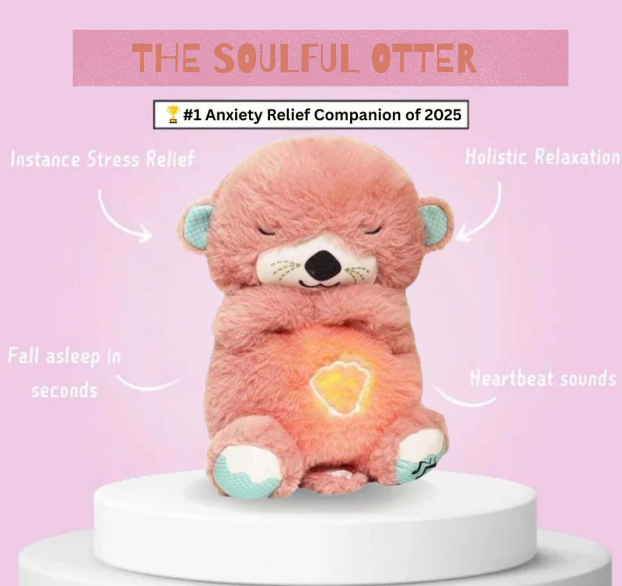 Breathing Teddy Bear with Lights, Sounds & Heartbeat Effect